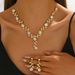 Alloy Rhinestone Necklace Earrings Bride Wedding Accessories Banquet Women Multiple Styles_ipsvogv.com