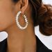 Women’s Jewelry Set Fashion Hot Selling Fashion Earrings Silver Shiny Hoop Women's Silver Water Diamond Large Earrings_ipsvogv.com