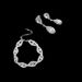 Bridal rhinestone water drop twist necklace earrings bracelet New diamond square box evening bag four piece set female_ipsvogv.com