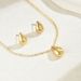 Sweet and fresh women's water droplet necklace earring set, niche geometric design, collarbone chain, versatile_ipsvogv.com