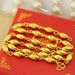 JL043 Men's Gold-plated Oval Arhat Bead Double-sided Relief Overlord Gold Necklace Color Preserving Thick Chain_ipsvogv.com