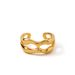 Brass Gold-Plated High Color Retention Minimalist Geometric Line For Women Ins Style Adjustable Open Finger Ring_ipsvogv.com