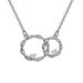 S925 Silver Double Twist Necklace For Women Simple Double Ring Clavicle Necklace_ipsvogv.com