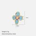 Women’s Jewelry Set Fashion Blue And Purple Oil Drop Flower Ring Personality Fashion All Match Gold Plated Stainless Steel Ring_ipsvogv.com