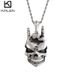 Hip Hop Personalized Gesture I Love You Necklace, Skull Pendant, Rapper Trendy Accessories_ipsvogv.com