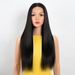 hot selling Synthetic Lace Front For Black Women Long Straight Middle Part Wig High Temperature Hair Red Ombre Cosplay Wigs_ipsvogv.com