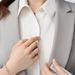 Ins titanium steel diamond white shell tail ring ring octagonal small cut simple design style commuter wear hand jewelry_ipsvogv.com