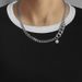 Hip Hop Simple Couple Retro Bracelet Design High Street Men And Women Cuban Diamond Pearl Stitching Necklace_ipsvogv.com