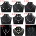 Fashion Korean Style Boutique Women's Set Necklace And Earrings Two-Piece Niche Accessories Hot Sale_ipsvogv.com