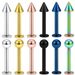 Hot Selling 12 Pieces Set Stainless Steel Nine Treasure Gold Lip Nail Lip Ring Ear Flat Nail Piercing Jewelry_ipsvogv.com