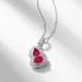 Cultivated red treasure gourd necklace female S925 silver inlaid cultivated colored treasure full diamond clavicle chain light luxury fashion_ipsvogv.com