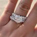 Cao Shi Fashion Trend Bridal Engagement And Wedding Three Sets Of Rings Proposal Geometric Ring_ipsvogv.com