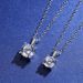 Moissanite Pendant Sterling Silver Fashion Simple Four Claw 2ct Single Diamond Pendant Versatile Clavicle Chain_ipsvogv.com