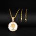 Hip hop color drop oil pendant color circle multi treasure tree oil painting Cuban chain necklace set decoration pendant_ipsvogv.com