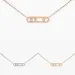 Designer Mesika Jewelry High Version V Golden Sliding Three Dia Medium-sized Necklace For Women With Dynamic Hollow Out_ipsvogv.com