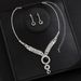 2025 Personalized Jewelry Women's Wedding Bride Accessories Necklace Earrings Exaggerated Chain Set_ipsvogv.com