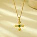 New Classic Cross Natural Stone Clavicle Necklace Women's Personalized Fashion Accessories_ipsvogv.com