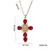 Micro inlaid zircon cross necklace pendant creative personality Virgin Cross necklace female clavicle chain_ipsvogv.com
