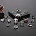 Snake Animal Opening Adjustable Ring, Skull Head Frog Mask, 16 Piece Set Of Ring Accessories_ipsvogv.com