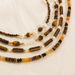 Maillard Wind Yellow Series Beaded Trendy New Tiger Eye Stone Titanium Steel Necklace_ipsvogv.com