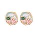 Natural Flower Pearl Earrings Oil Painting Series Earrings 2024 New Summer High End Retro Niche Earrings_ipsvogv.com