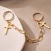 Adjustable Cross One Piece Chain Double With Black Index Finger Ring For Women_ipsvogv.com