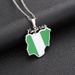 hot selling African Nigeria map stainless steel necklace men and women's titanium steel oil drop pendant trendy accessories_ipsvogv.com