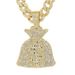 New alloy personalized rock sugar diamond US dollar coin purse pendant diamond Cuban necklace hip hop rap jewelry_ipsvogv.com