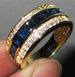 Sanjie Full Blue Square Finger Plated Sparkling Diamond Male And Female Ring_ipsvogv.com