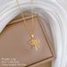 】 Pink 【 Bow Light Luxury Charm Gorgeous Full Diamond Necklace Women's Versatile Clavicle Chain Titanium Steel 【 】_ipsvogv.com