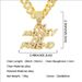 Hip Hop Full Diamond Letter Necklace Pendant Jewelry Trendy Men's Cuban Bone Chain Accessories_ipsvogv.com