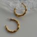 INS Fashionable Niche INS Retro Titanium Steel Bamboo Knot Old Earrings_ipsvogv.com