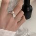 Fresh, Sweet, Irregular Texture Bow For Women, Niche, Light Luxury, Fashionable, Versatile, Simple And High-end Ring_ipsvogv.com