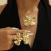 New Floral Niche Style Versatile High-end Women's Necklace Pendant Earring Set_ipsvogv.com