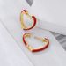 Unisex Hot Selling Trend Light Luxury Hong Kong Style Red Heart Earrings For Women Simple Design Copper Plated Real Gold Drop Earrings Ear Buckles_ipsvogv.com