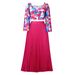 Women's Clothing women's summer new fashion V neck printed top pleated long skirt two piece suit_ipsvogv.com