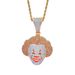 Unisex Hip Hop Jewelry Cosplay Classic Clown Pendant Micro Inlaid Zircon Trendy Dress Necklace_ipsvogv.com