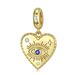 Women's Jewelry MAGIC CHARMS Demon Eye Heart Shape S925 Sterling Silver Gold Plated Pendant Bracelet DIY Accessories_ipsvogv.com