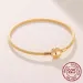 Real Sterling Sier Beads Snake Chain Bracelet Rose Gold Wire Fit Original Pandra Bead Charm Women Jewelry 2022_ipsvogv.com