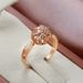 Internet Celebrity's Best-selling 585 Genuine Gold Plated Ring, Women's Micro Inlaid Zircon Flower Bud Shaped Trendy_ipsvogv.com