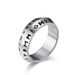 Nordic style double bevel Viking text titanium steel ring ring retro old personality men's literary hand jewelry_ipsvogv.com
