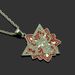 Hip Hop Red Flower Club members have the same necklace with oil drop diamond alloy pendant accessories_ipsvogv.com