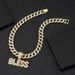 Alloy blessing English necklace personality street simple rhinestone necklace big letter BLESS pendant_ipsvogv.com