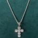 Fashion Personality Versatile Hip-Hop Shiny Alloy Full Diamond Cross Clavicle Chain Necklace For Men And Women_ipsvogv.com