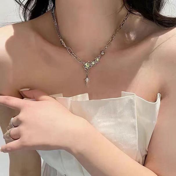 positive 15000 Reviews White Moonlight Stone Zircon Necklace For Women In Summer, Sweet, Cool, Spicy Girl, Internet !_ipsvogv.com