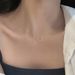 Korean Style S Pure Silver Sweet Aquamarine Butterfly Necklace For Women, Non-Fading, Niche High-End Sense, Light Luxury_ipsvogv.com