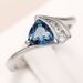 Cao Shi's New Hot Selling Twisted Fat Triangle Ink Blue Zircon Ring for Women's Romantic Proposal Light_ipsvogv.com