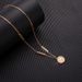 Fashionable Black And White Double-sided Titanium Steel Non Fading Necklace, Women's Versatile Jewelry, Gold Lock Bone_ipsvogv.com