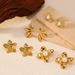 Women’s Jewelry Set Fashion Hot Selling Ins Style Simple And Versatile High End Gold Plated Stainless Steel Petal Leaf Earrings_ipsvogv.com