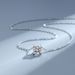 Pure D-Color Mosang Bullhead with One or Two Carat Silver Plated Platinum Simple Necklace Pendant_ipsvogv.com